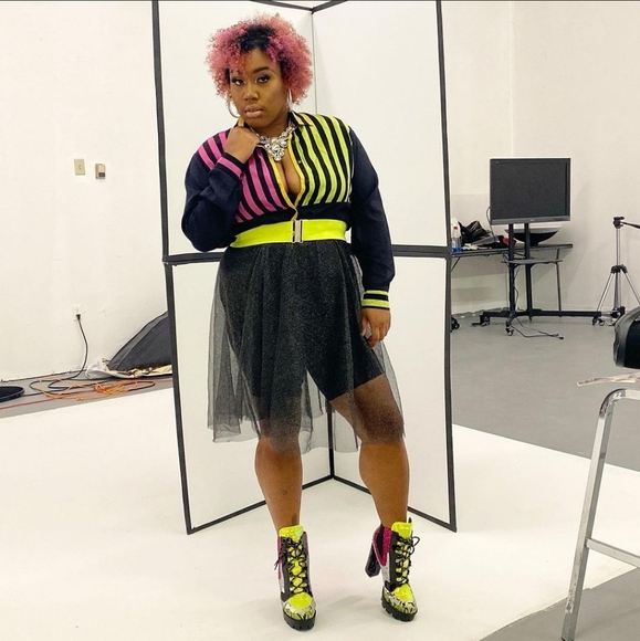 Women Neon Lights Platform Boots Size 10 - Picture 5 of 6